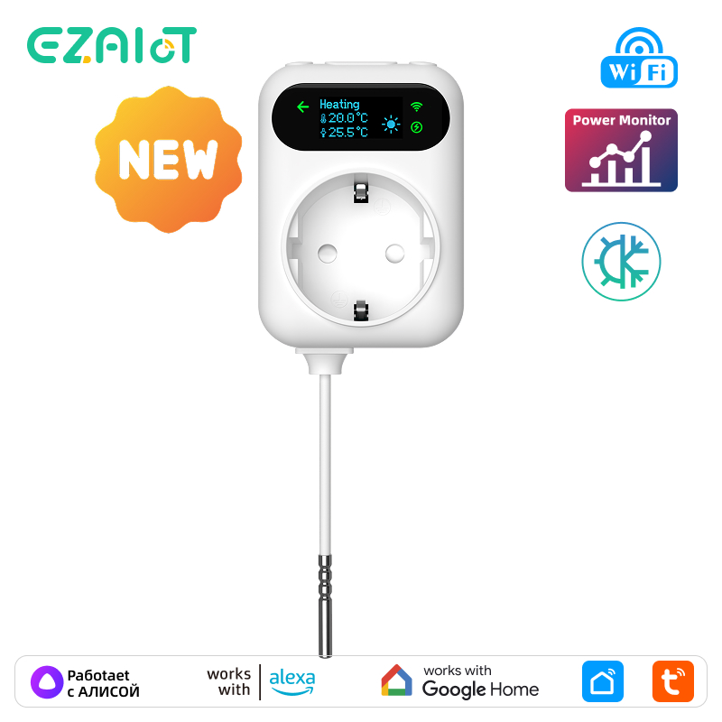 Smart Socket 16A Tuya App - Tuya wifi smart stecker thermostat steckdose