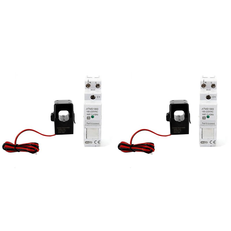 Energy Meter Din Rail Wifi - ABJI-2X ATMS1603 Tuya Einphasiger WLAN-Smart-Energiezähler 100-230V