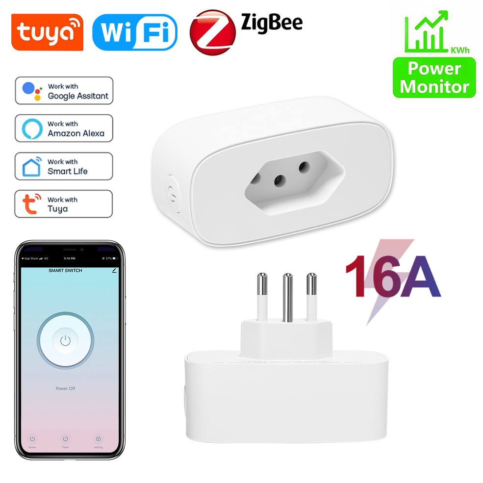 Smart Plug Zigbee 16A - Tuya WLAN Brasilien Smart Stecker 16A