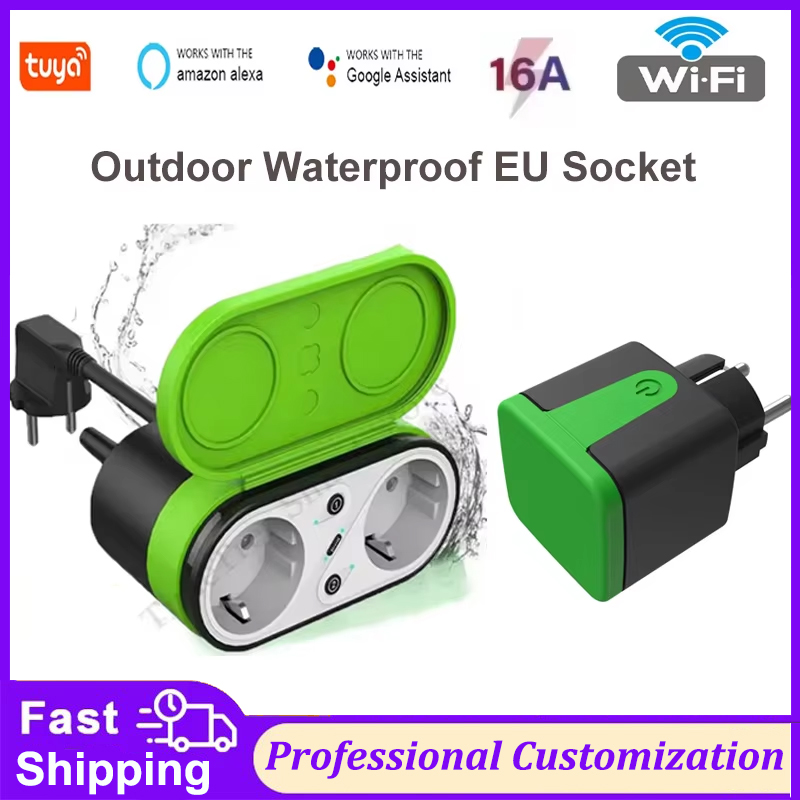 Smart Plug Outdoor Waterproof - Tuya EU 16A WLAN Smart Outdoor-Steckdose