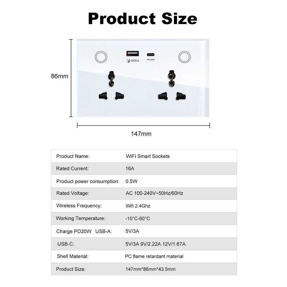 Smart Socket 16A Tuya App - Tuya APP WiFi Smart Steckdose 147