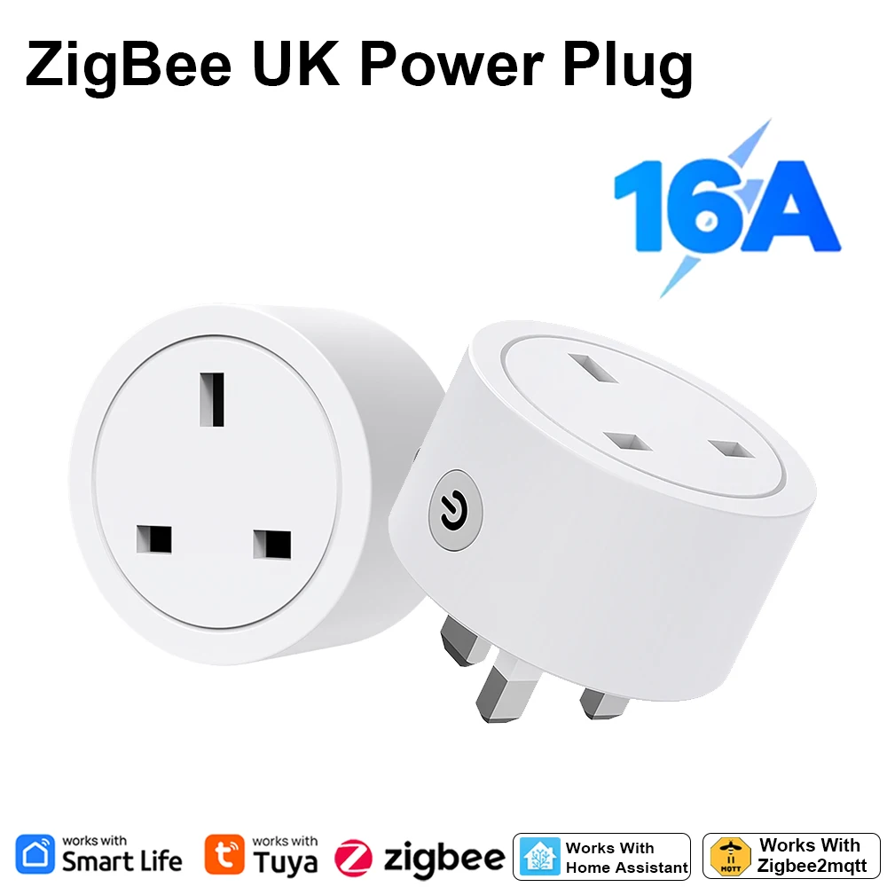 Smart Plug Zigbee 16A - Zigbee Smart Stecker 16A UK-Steckdose Kompatibel