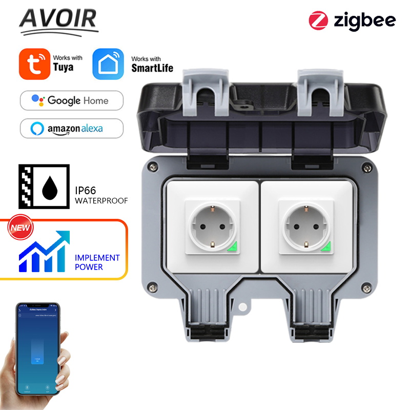 Smart Plug Zigbee 16A - Avoir Tuya Zigbee Steckdosen IP66 Wasserdichte