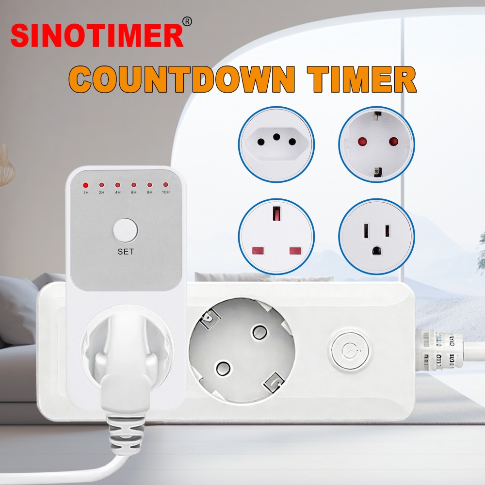 Smart Socket With Timer Countdown - 10-Stunden-Countdown-Timer-Steckdose Elektronischer Stromzähler Intelligente Zeiteinstellung Steuersteckdose
