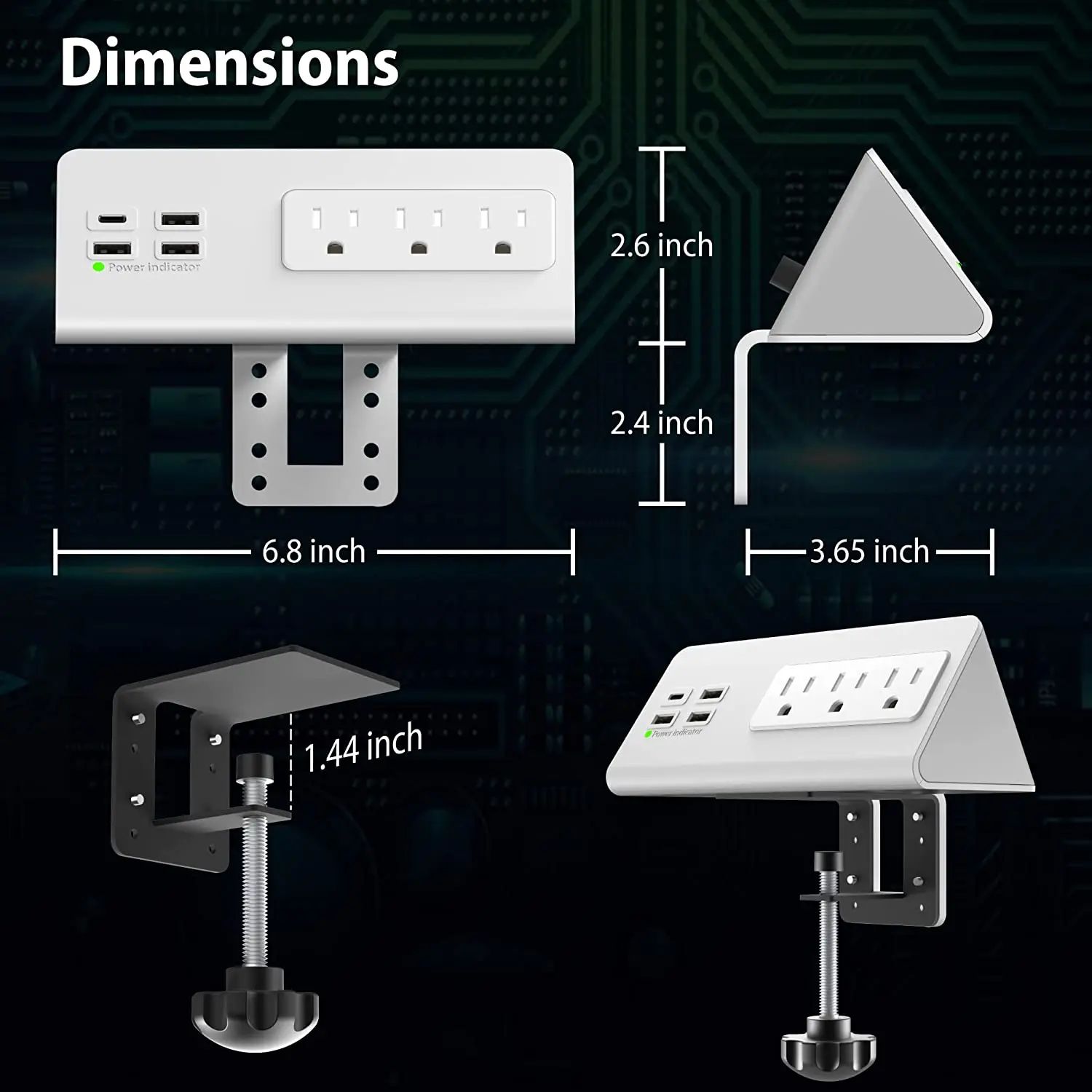 Schreibtisch-Steckdosenleiste  – Smart Power Strip 4 Outlet Usb Bewertung und Preis