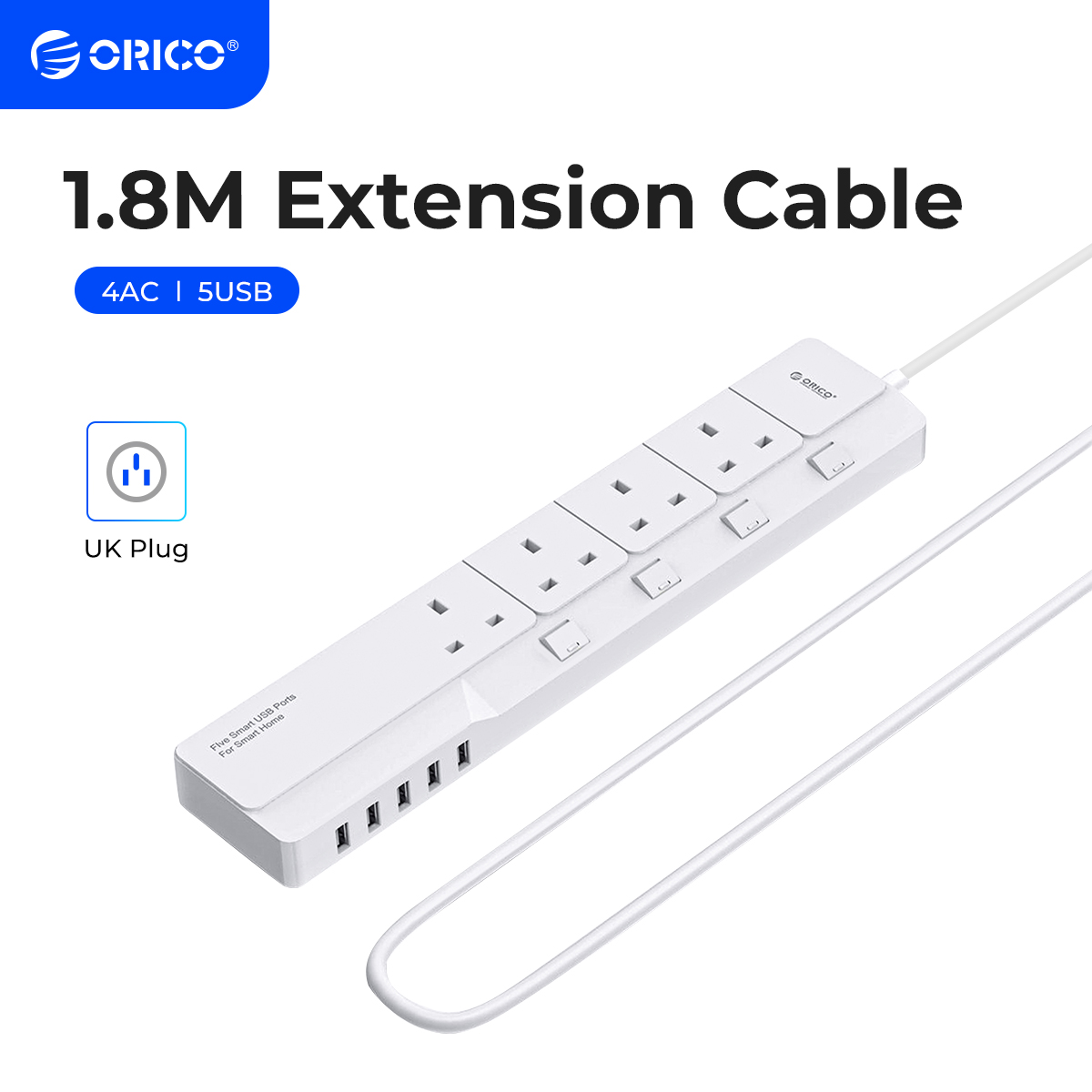ORICO 4AC Outlets 5USB Ports P – Smart Power Strip 4 Outlet Usb Bewertung und Preis