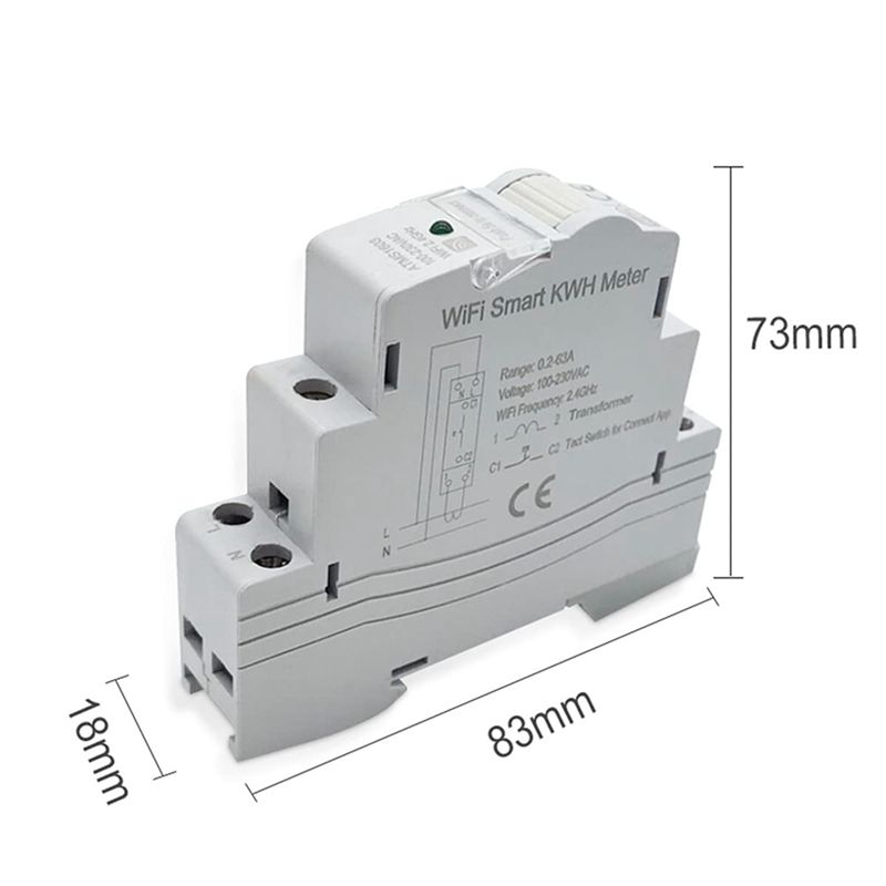 ABJI-2X ATMS1603 Tuya Einphasi – Energy Meter Din Rail Wifi Bewertung und Preis