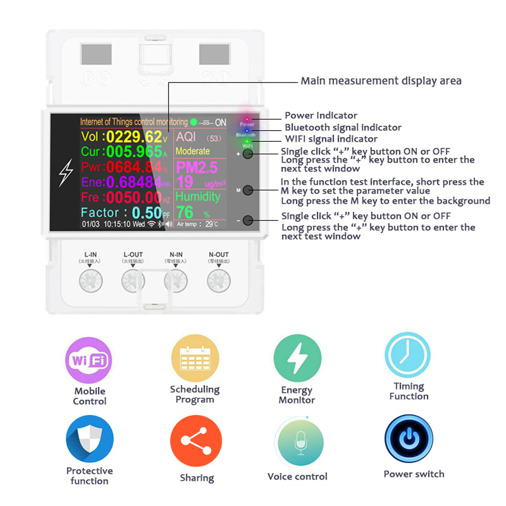 AT4PW WIFI Din Rail Smart Ener – Energy Meter Din Rail Wifi Bewertung und Preis
