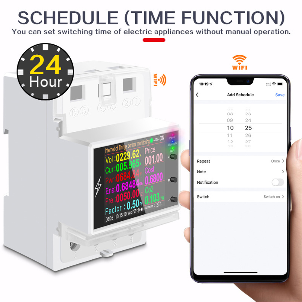 AT4PW WIFI Din Rail Smart Ener – Energy Meter Din Rail Wifi Bewertung und Preis