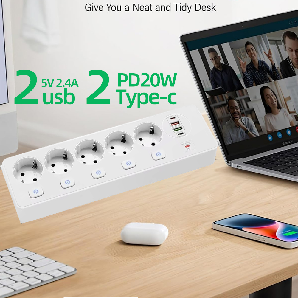 EU KR Smart Power Strip-Buchse – Smart Power Strip 4 Outlet Usb Bewertung und Preis
