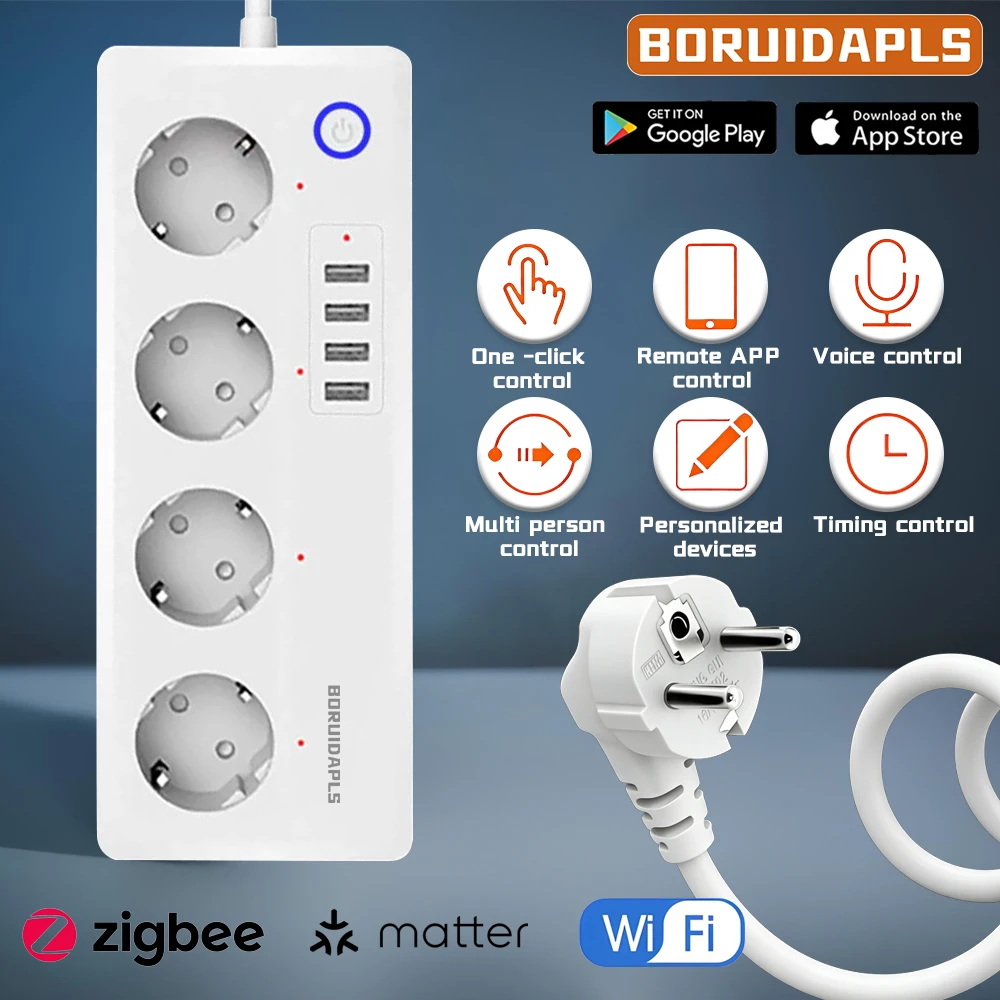 BORUIDAPLS ZigBee Matter WiFi  – Smart Plug Matter Thread Bewertung und Preis
