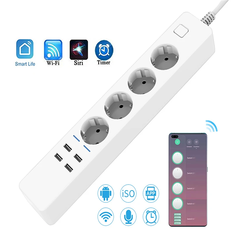 8-in-1 Multifunktionale WLAN-S – Smart Power Strip 4 Outlet Usb Bewertung und Preis