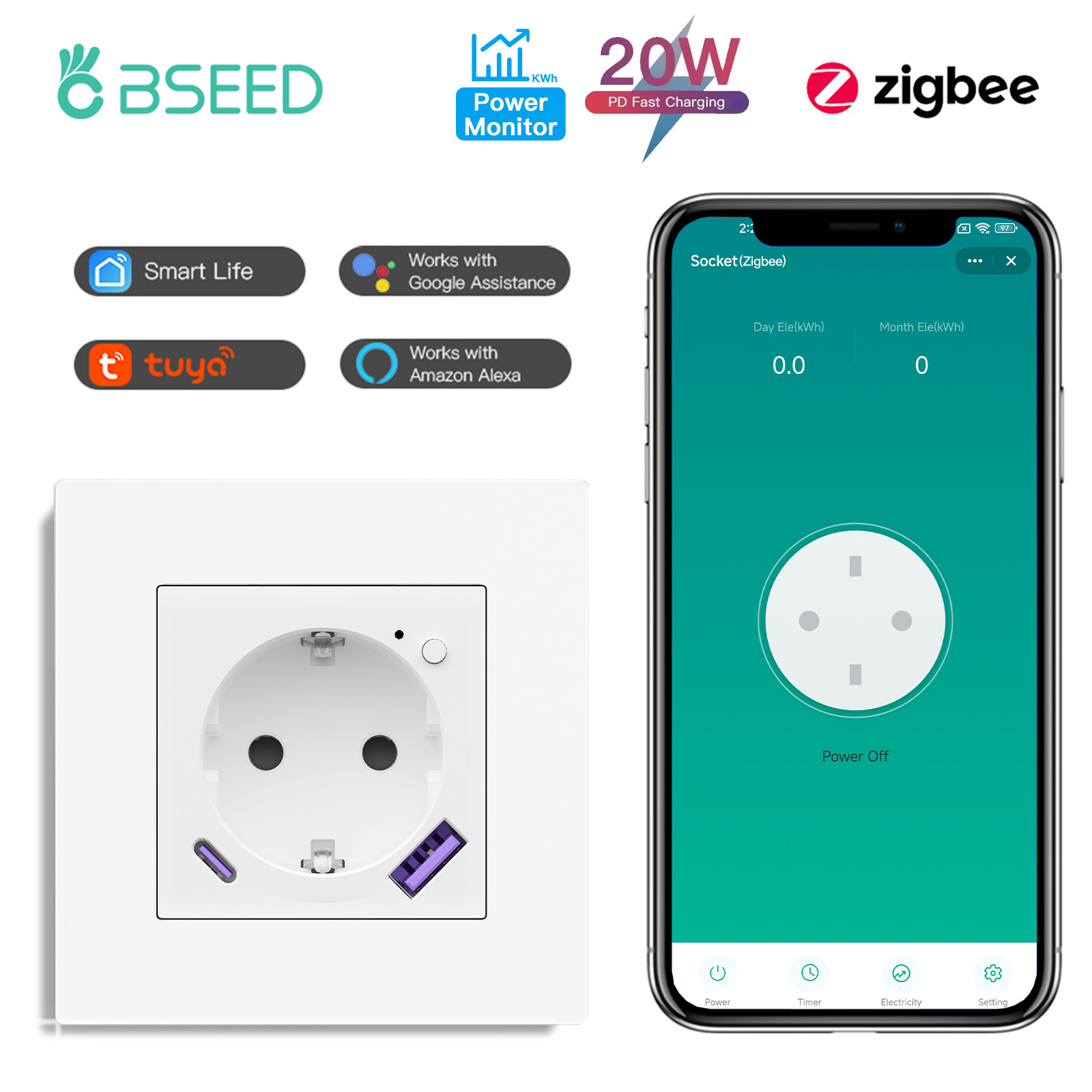 BSEED Smart Socket Zigbee E-Se – Smart Plug Zigbee 16A Bewertung und Preis
