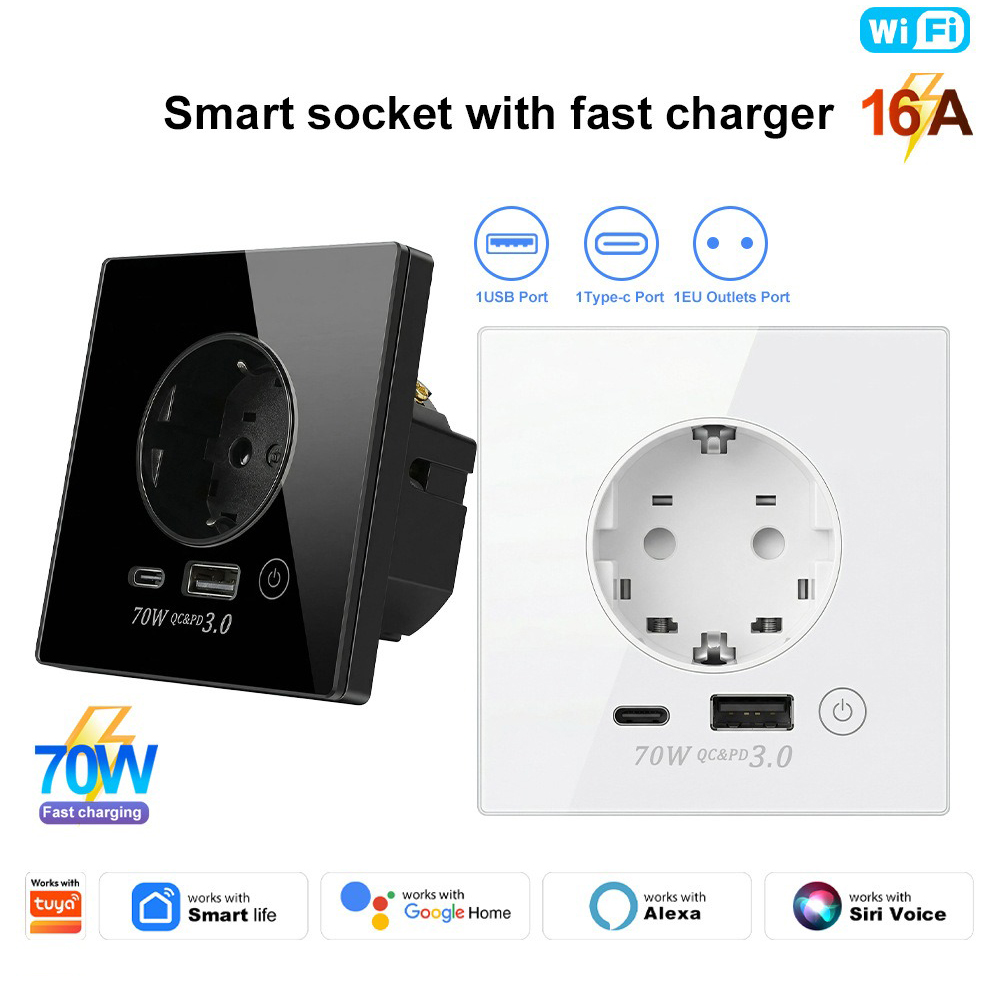 Tuya APP WiFi Smart Wandsteckd – Smart Socket 16A Tuya App Bewertung und Preis
