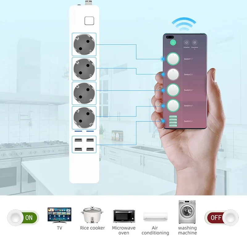 WIFI Smart Steckdosenleiste 4  – Smart Power Strip 4 Outlet Usb Bewertung und Preis