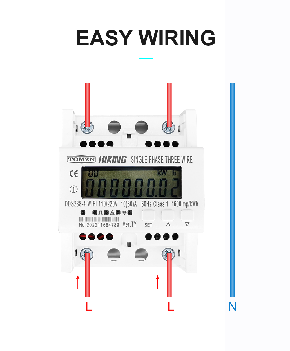 TOMZN 2-Phasen 110V+110V 60Hz  – Energy Meter Din Rail Wifi Bewertung und Preis