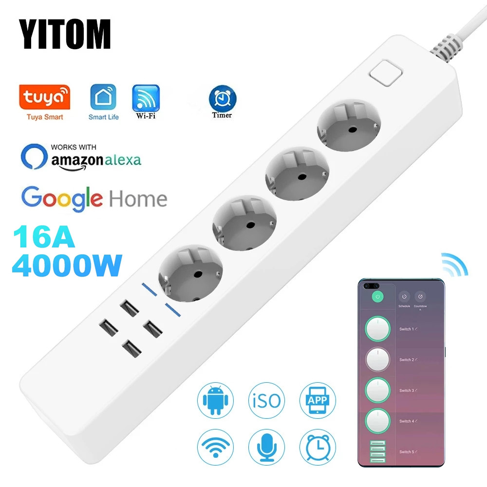 Intelligente Steckdosenleiste, – Smart Power Strip 4 Outlet Usb Bewertung und Preis