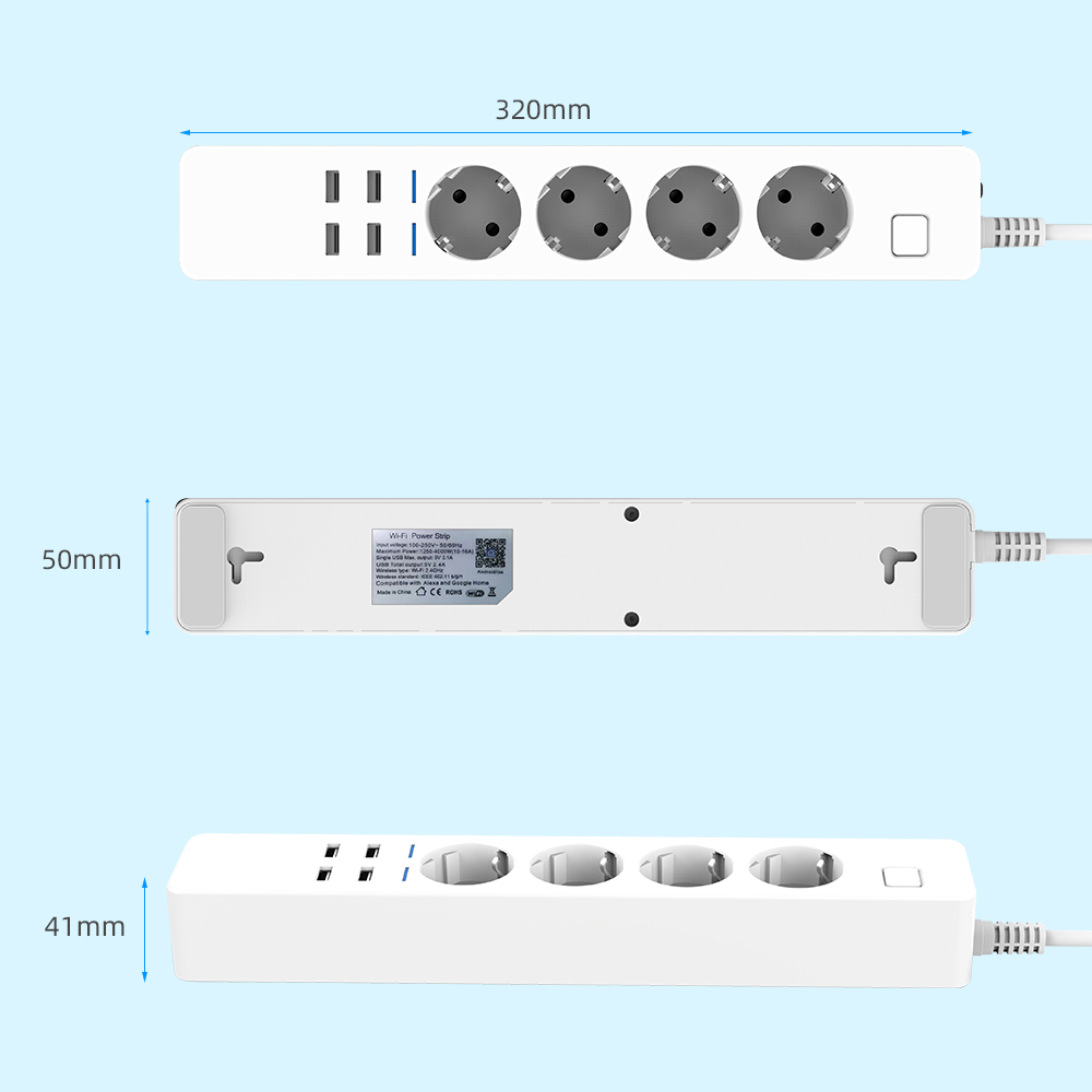 Intelligente Steckdosenleiste, – Smart Power Strip 4 Outlet Usb Bewertung und Preis
