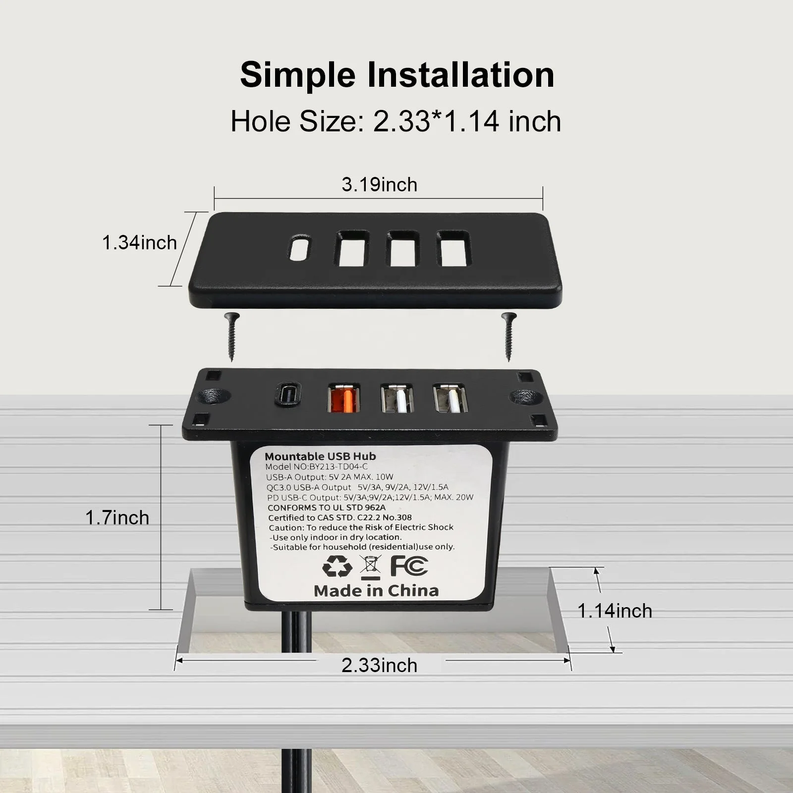 Eingebaute USB-C-Steckdosenlei – Smart Power Strip 4 Outlet Usb Bewertung und Preis