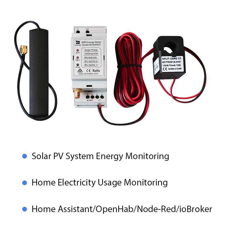 Bidirektionaler einphasiger WL – Energy Meter Din Rail Wifi Bewertung und Preis
