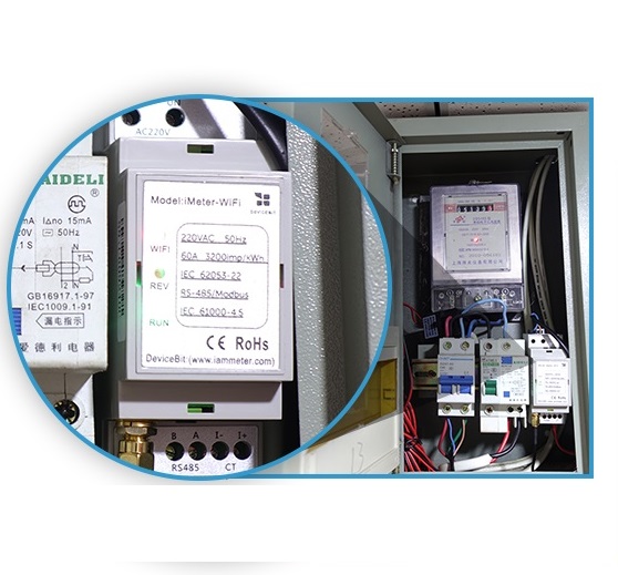 Bidirektionaler einphasiger WL – Energy Meter Din Rail Wifi Bewertung und Preis