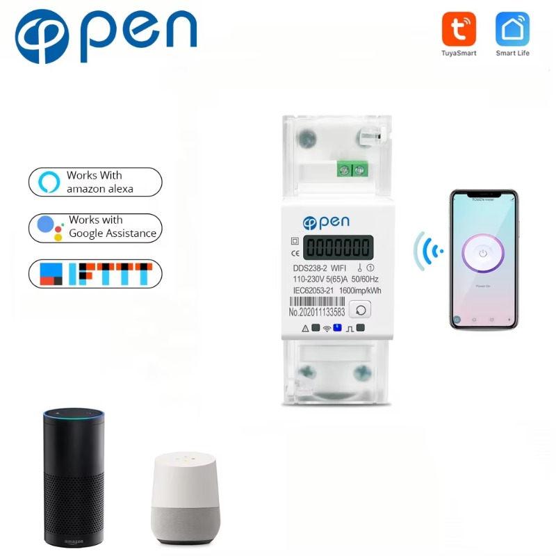 Einphasiger WLAN-Smart-Energie – Energy Meter Din Rail Wifi Bewertung und Preis