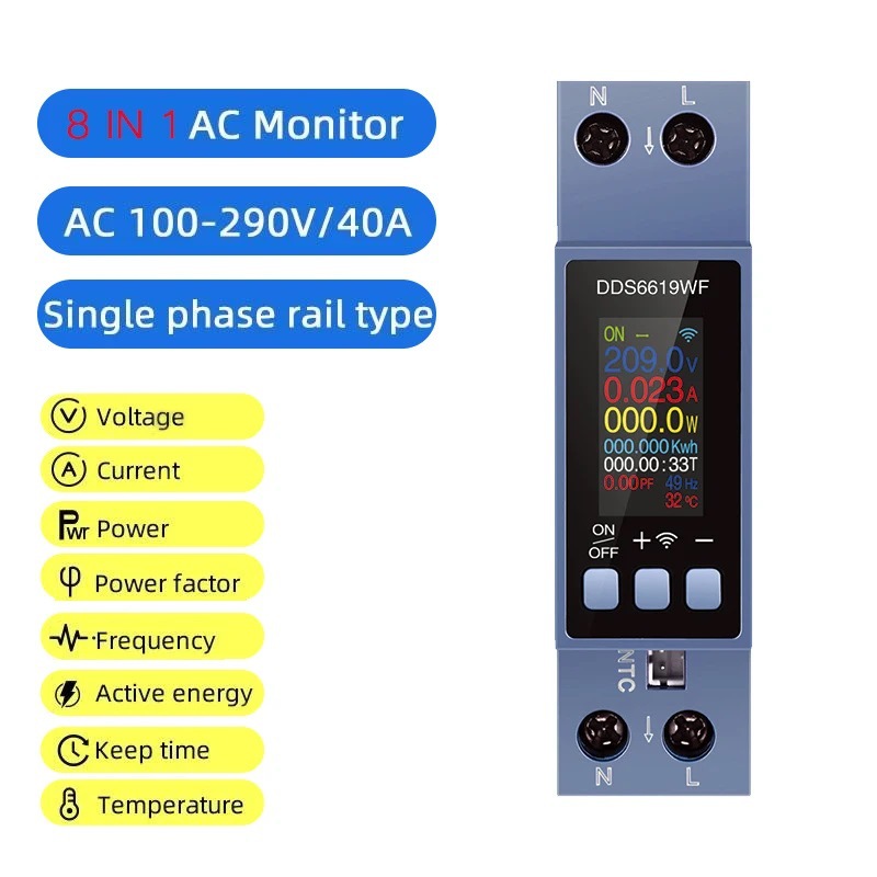 8-in-1-Leistungsmesser WiFi Tu – Energy Meter Din Rail Wifi Bewertung und Preis