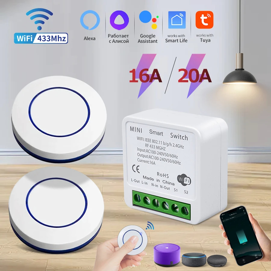 16A/20A RF433Mhz Kompatibel mi – Smart Plug Mini Alexa Google Bewertung und Preis