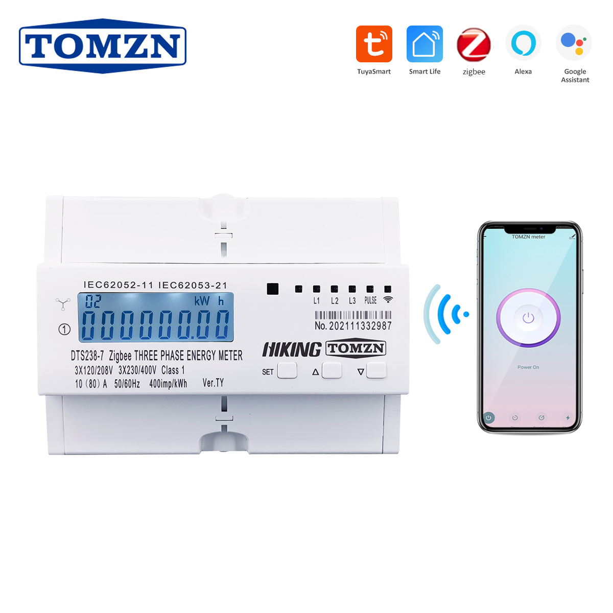 TOMZN 80A 3-Phasen Zigbee Gate – Energy Meter Din Rail Wifi Bewertung und Preis