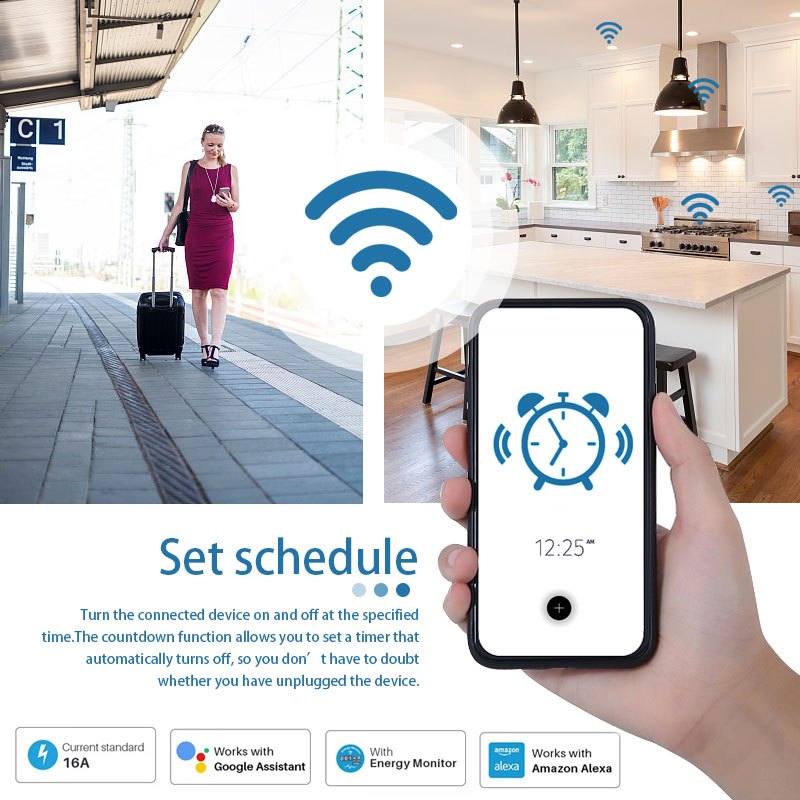 EU-Standard WLAN-Smart-Steckdo – Smart Socket 16A Tuya App Bewertung und Preis