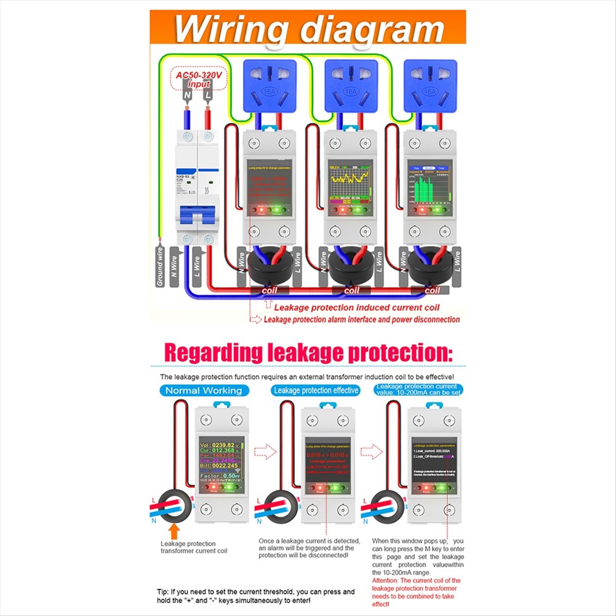 Dynamischer Tuya WiFi Smart DI – Energy Meter Din Rail Wifi Bewertung und Preis