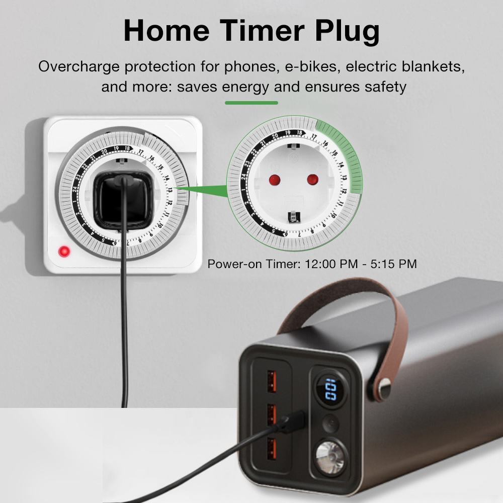 24-Stunden-Mechanischer Zeitsc – Smart Socket With Timer Countdown Bewertung und Preis